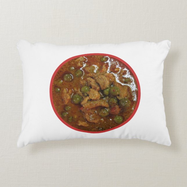 Panang Thai Curry [พะแนง] ... Thailand Street Food Accent Pillow (Front)