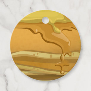 Pancake and maple syrup cute favour tags