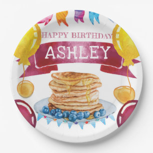 Pancake and Pyjamas Birthday Paper Plate