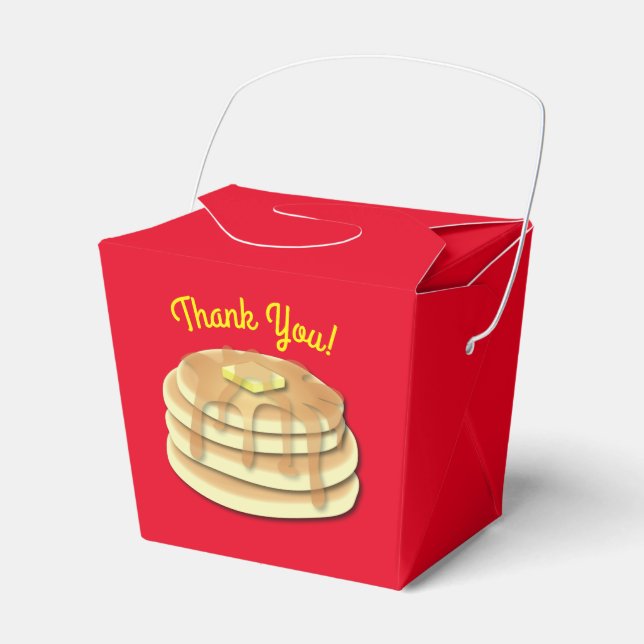 Pancake Birthday Party Favor Box (Front Side)