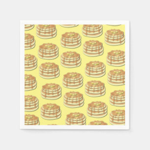 Pancake Birthday Party Flapjack Cute Kids Napkin
