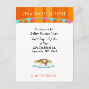 Pancake Breakfast collecte de fonds Invitation