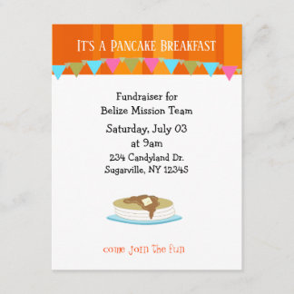 Pancake Breakfast Fundraiser Invitation