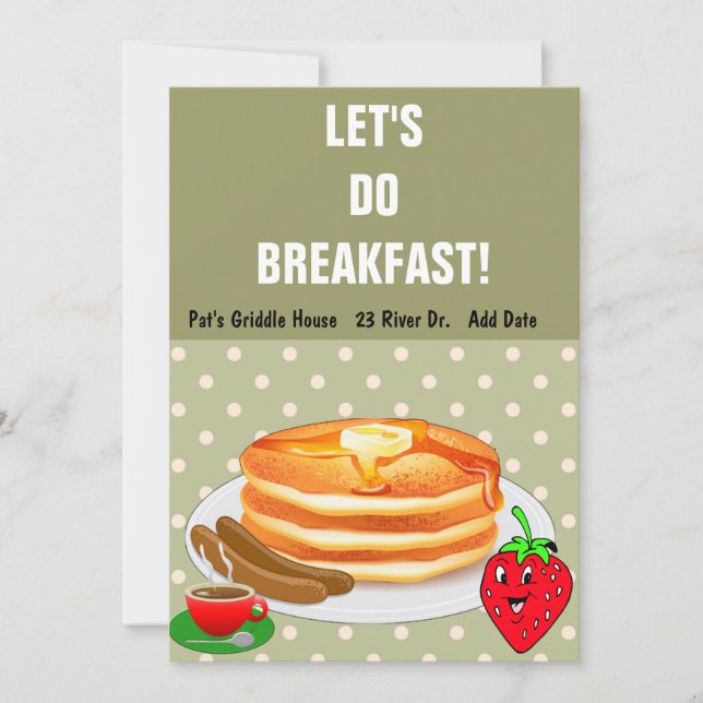 Pancake Breakfast Invitations (Front)