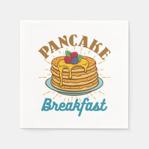 Pancake Breakfast Vintage Pancakes Lover Napkin