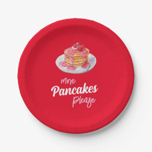 Pancake Brunch Birthday Paper Plate
