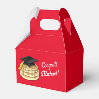 Pancake Brunch Graduation Party Invitation Favor Box