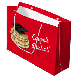 Pancake Brunch Graduation Party Invitation Large Gift Bag