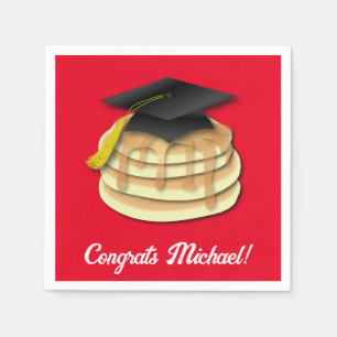 Pancake Brunch Graduation Party Invitation Napkin