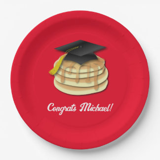 Pancake Brunch Graduation Party Invitation Paper Plate