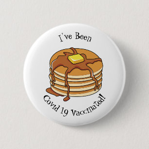 Pancake cartoon illustration 2 inch round button