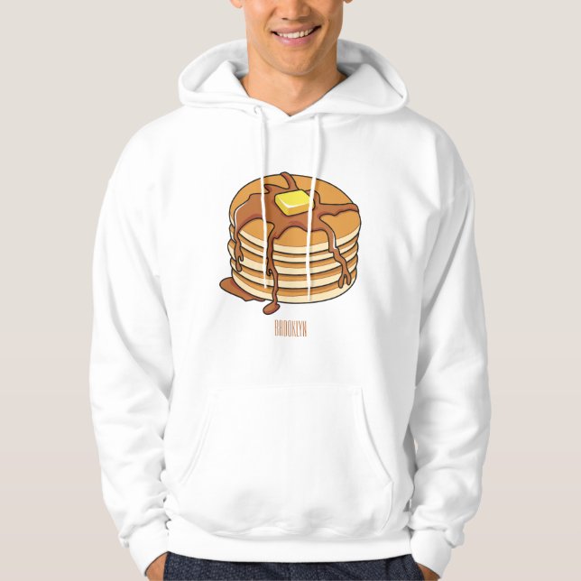 Pancake cartoon illustration  hoodie (Front)