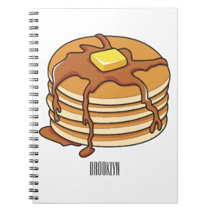 Pancake cartoon illustration notebook