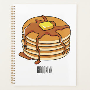 Pancake cartoon illustration planner