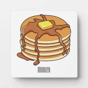 Pancake cartoon illustration  plaque