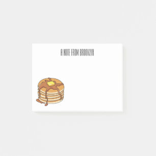 Pancake cartoon illustration post-it notes