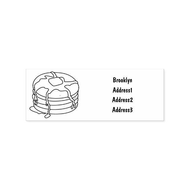 Pancake cartoon illustration rubber stamp (Imprint)