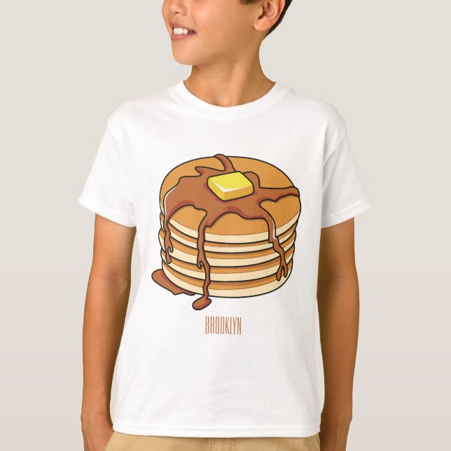 Pancake cartoon illustration  T-Shirt (Front)