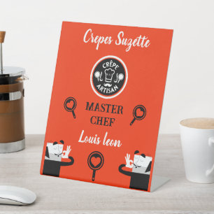 Pancake Chef Master Pedestal Sign
