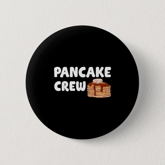 Pancake Crew Funny Pancake Lover Pancake Christmas 2 Inch Round Button (Front)