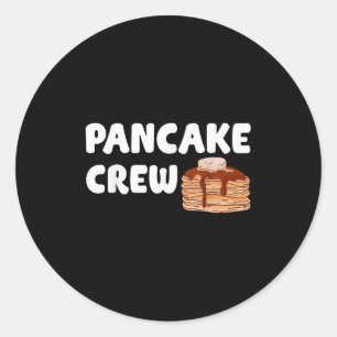 Pancake Crew Funny Pancake Lover Pancake Christmas Classic Round Sticker