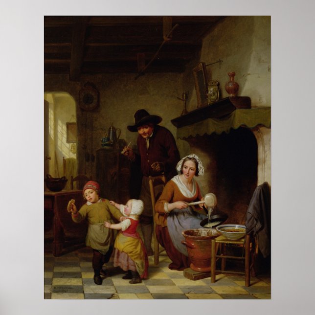 Pancake Day, 1845 Poster (Front)