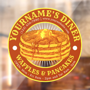 Pancake Diner Template Window Cling