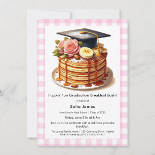 Pancake Graduation Breakfast Celebration Invitation