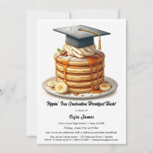 Pancake Graduation Breakfast Celebration  Invitation