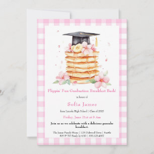 Pancake Graduation Breakfast Celebration  Invitation
