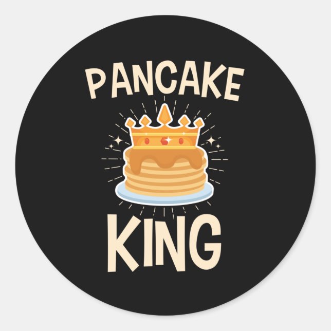 Pancake King Classic Round Sticker (Front)