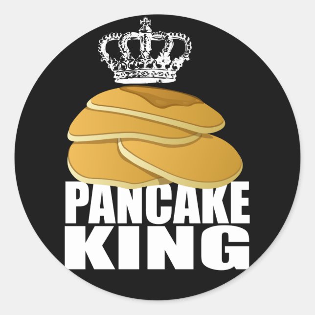 Pancake King Classic Round Sticker (Front)