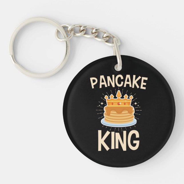 Pancake King Keychain (Front)