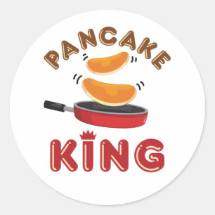 Pancake King Saturday Morning Pancakes Classic Round Sticker