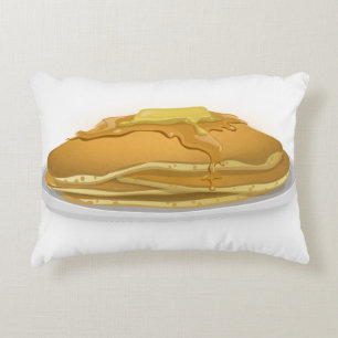Pancake maple syrup cute accent pillow