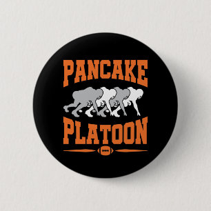 Pancake Platoon Football Offensive Line Lineman 2 Inch Round Button