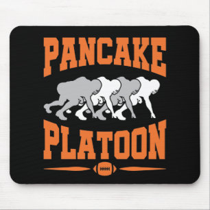 Pancake Platoon Football Offensive Line Lineman Mouse Pad