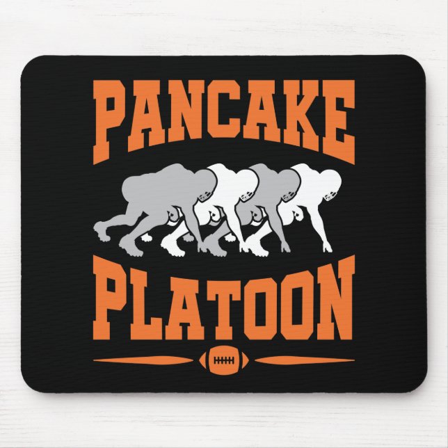 Pancake Platoon Football Offensive Line Lineman Mouse Pad (Front)