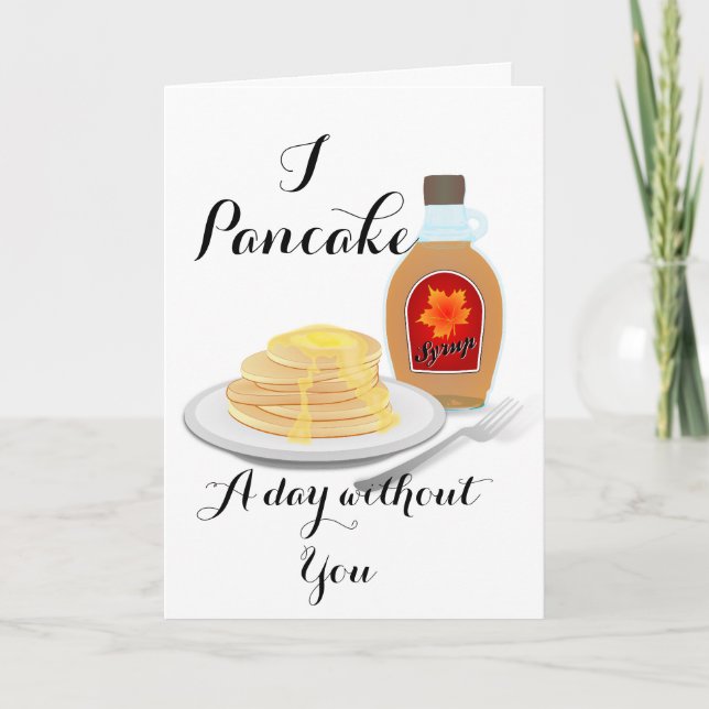 Pancake Pun Valentine's Day Card (Front)