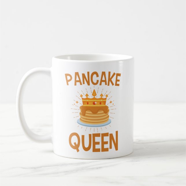 Pancake Queen Women Saturday Morning Pancakes Coffee Mug (Left)