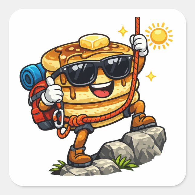 Pancake Stack Climbing  Square Sticker (Front)
