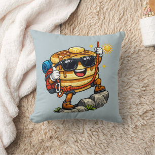 Pancake Stack Climbing Throw Pillow