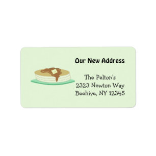 Pancake Stack Our New Address Label
