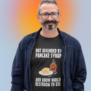 PANCAKE SYRUP & RESTROOM CONSERVATIVE MENS SHIRTS