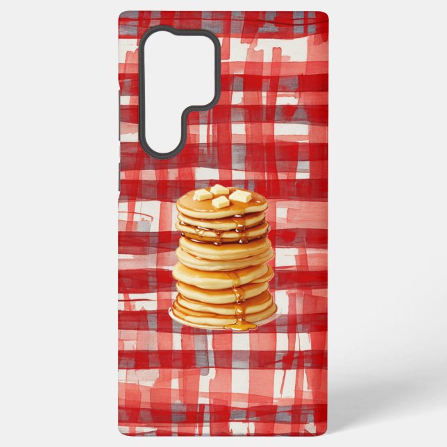 Pancake Tower Red Checkered Phone Case (Back)