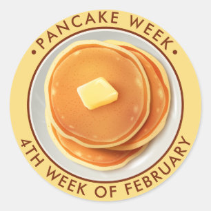Pancake Week Classic Round Sticker