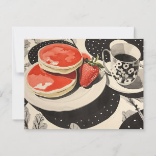 Pancakes and Coffee Postcard