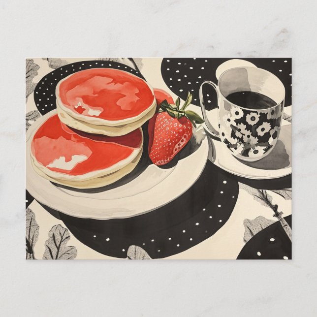 Pancakes and Coffee Postcard (Front)