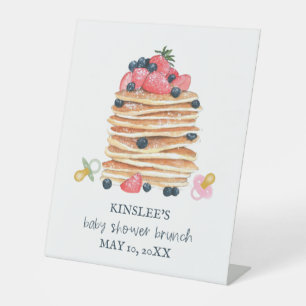 Pancakes and Pacifiers Baby Shower Brunch Welcome  Pedestal Sign