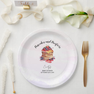 Pancakes and Pacifiers Brunch Baby Shower Paper Plate